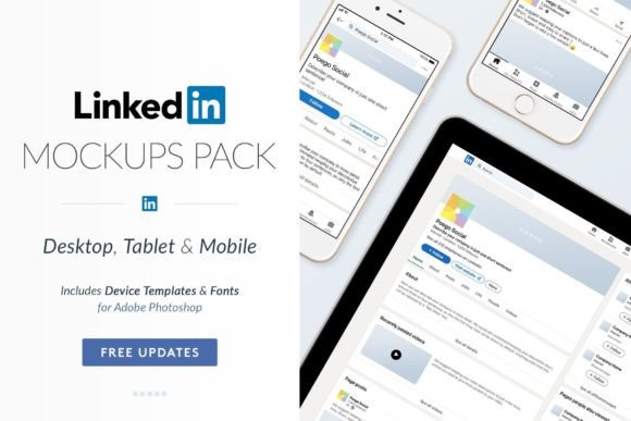 Download LinkedIn Social Media Mockups Pack - Social media mockups Collection
