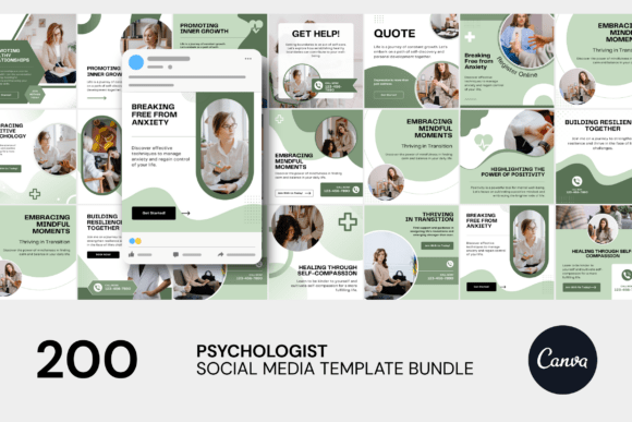 Download Psychology Social Media Canva Bundle - Canva bundle Collection