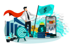 Download Illustration of Entrepreneur and Finance - Premium Resources