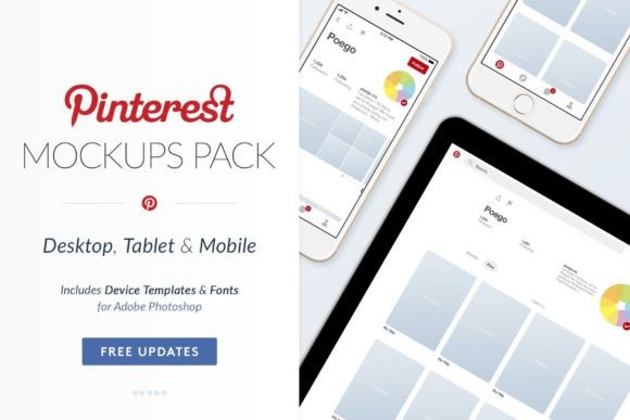 Download Pinterest Social Media Mockups Pack - Social media mockups Collection